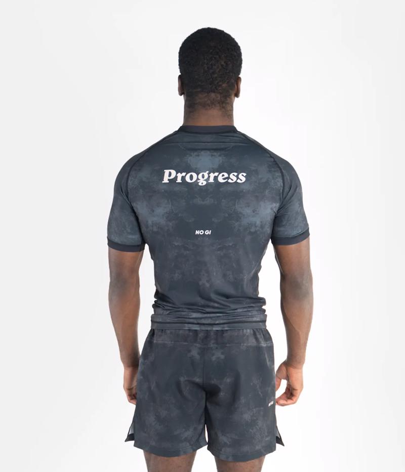 PROGRESS smoked ink rashguard - black